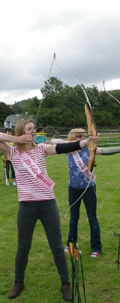 Hen party Bride's Maid shoots well at Lake district party.